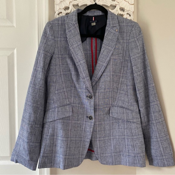 Tommy Hilfiger Jackets & Blazers - Tommy Hilfiger Women's Plaid Blazer Sz 12 Preppy Heritage Academia Coastal prep